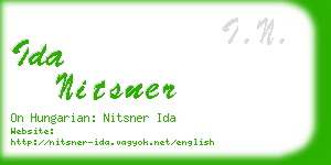 ida nitsner business card